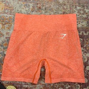 Gymshark orange biker shorts
